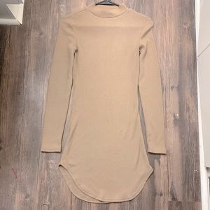 Tan sweater dress